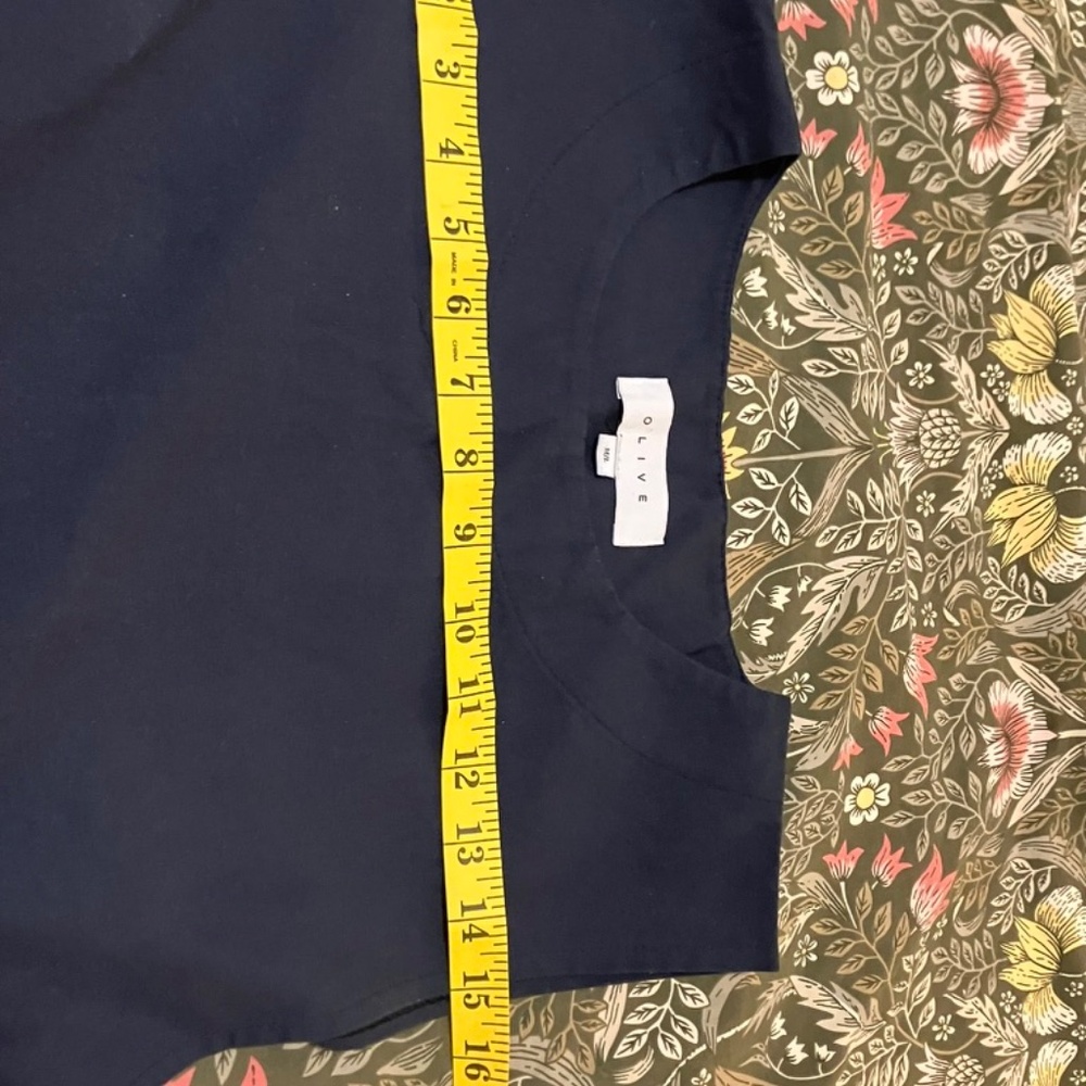 Classic Navy Peplum Sleeveless Top - Picture 3 of 5